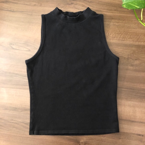 TWIK Black Sleeveless Mock Neck - Picture 2 of 6